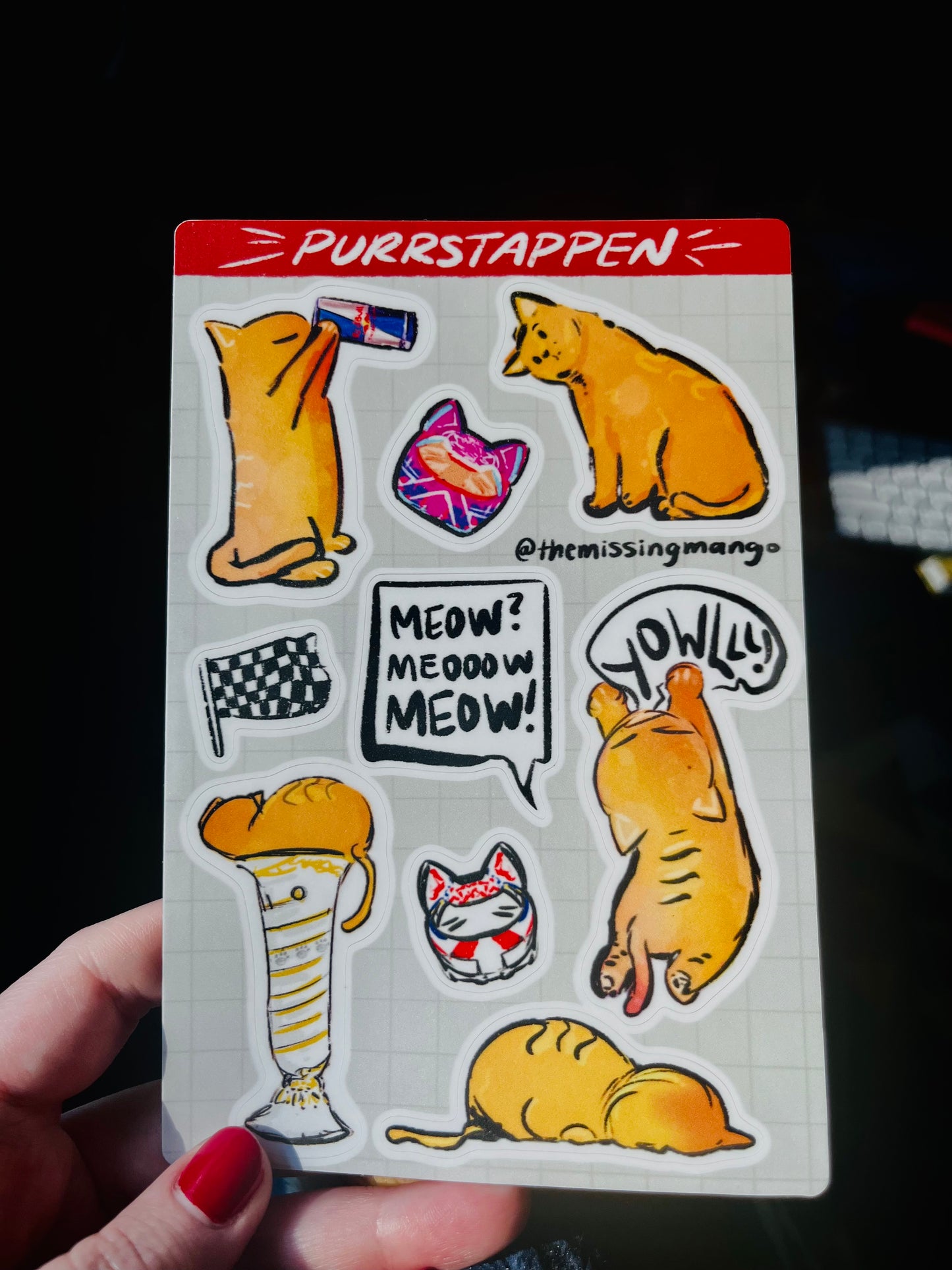 Purrstappen Sticker Sheet