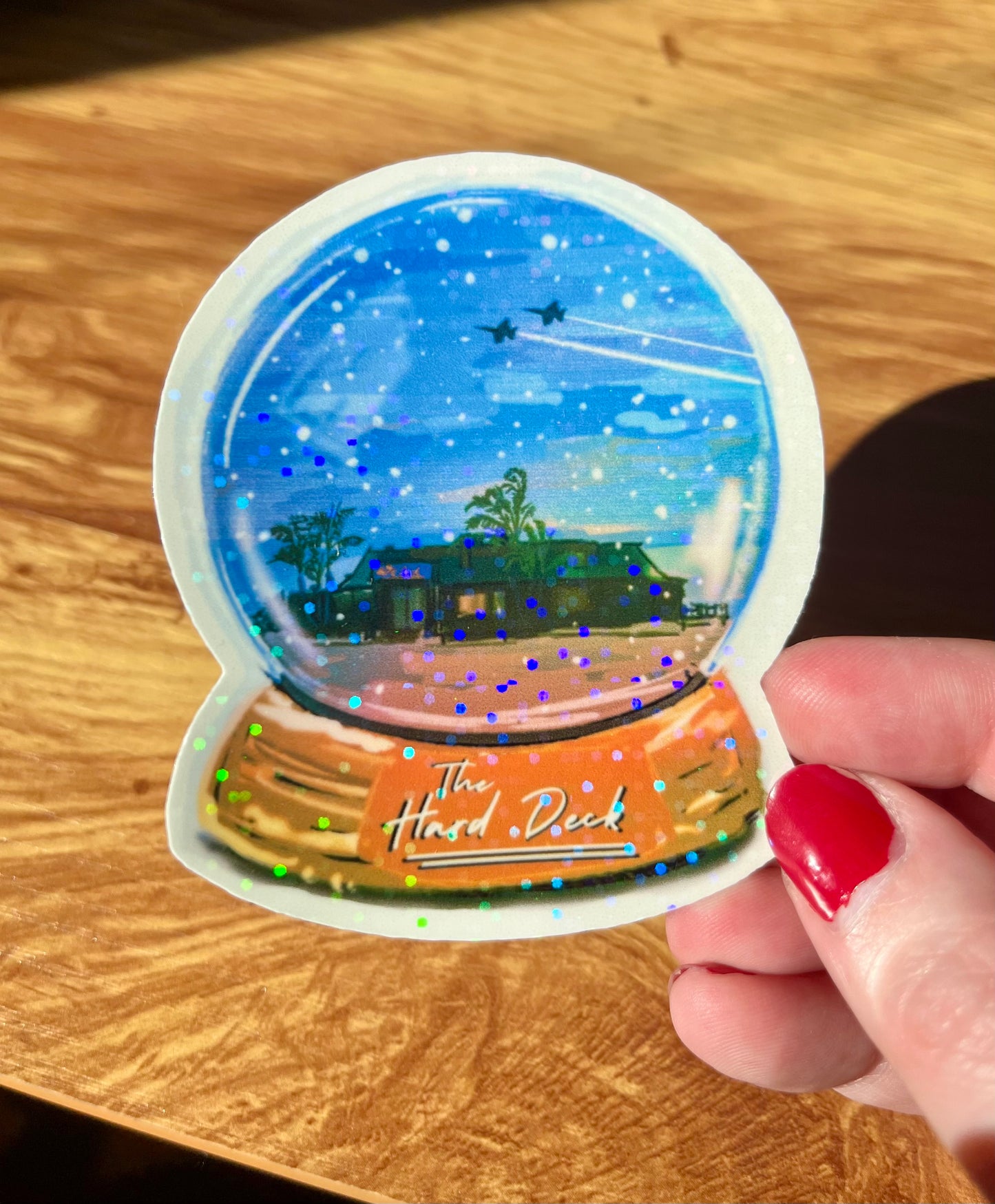 The Hard Deck Snowglobe Sticker
