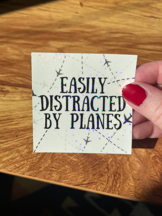 Easily Distracted by Planes Sticker