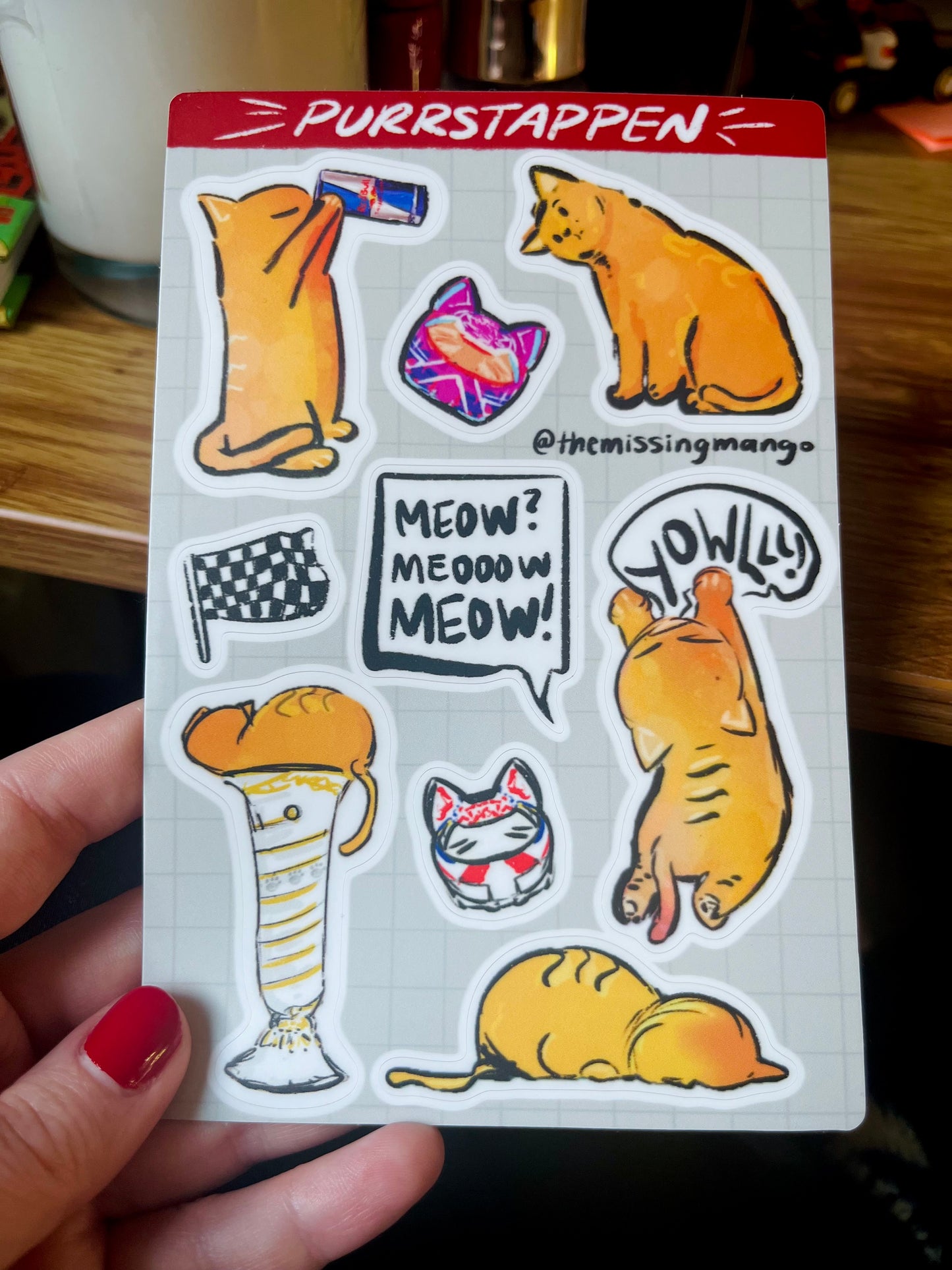 Purrstappen Sticker Sheet