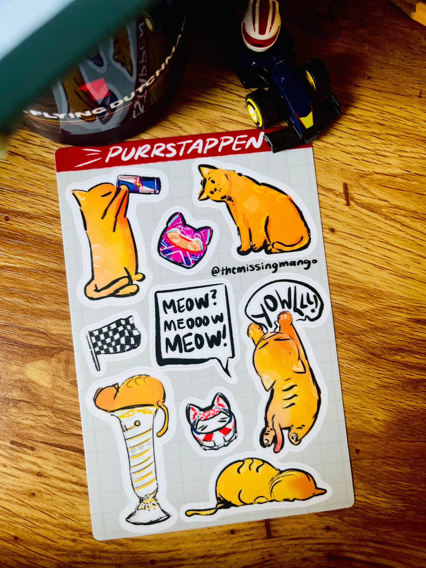 Purrstappen Sticker Sheet