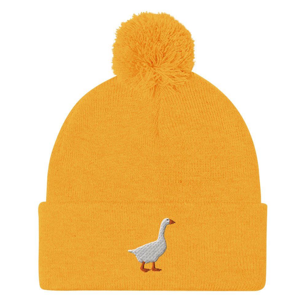 Goose Pom-Pom Beanie