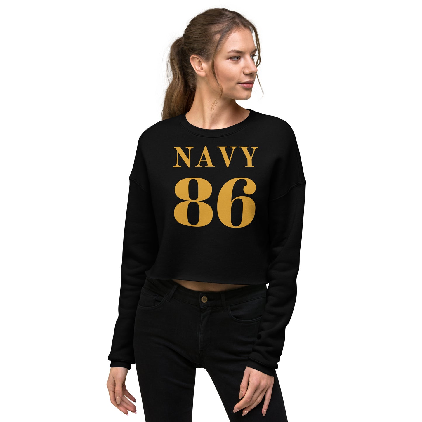 Navy ‘86 Crop Sweatshirt