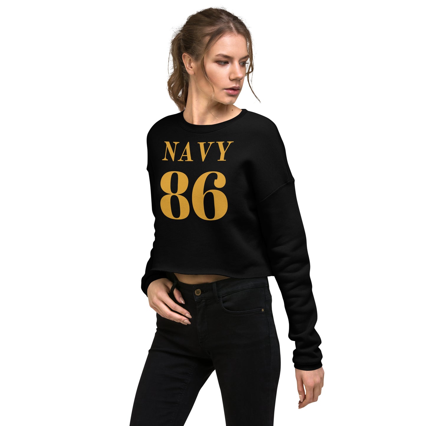 Navy ‘86 Crop Sweatshirt